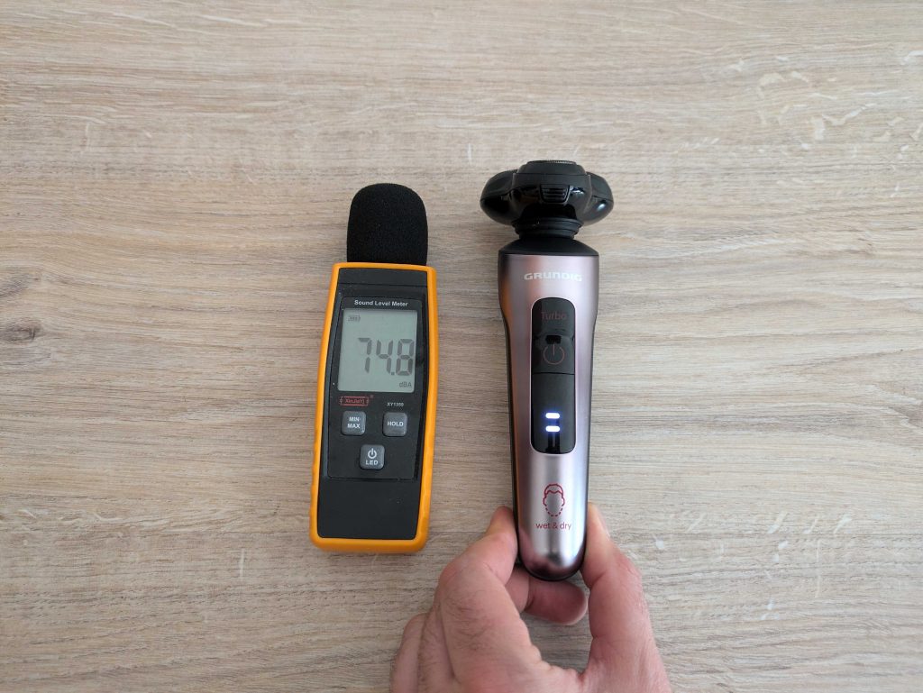Lautstärke des Grundig ProClub MS 8130 Rasierers im Turbo-Modus