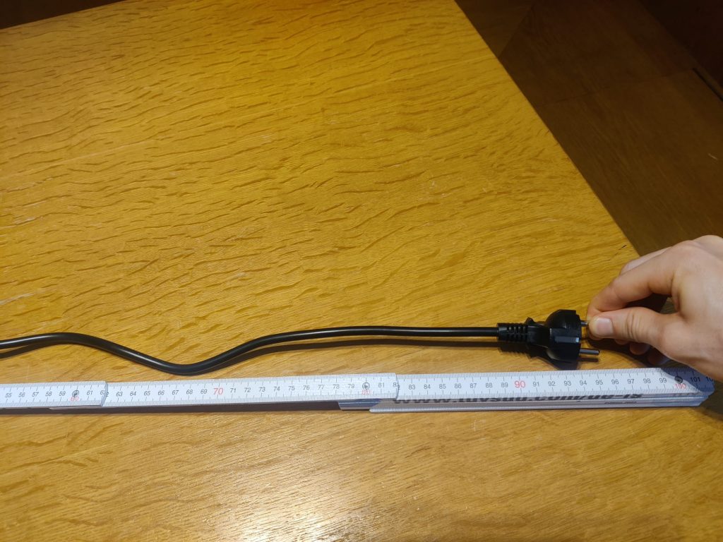 Panasonic SD-R2530K Brotbackautomat Kabellänge Messung