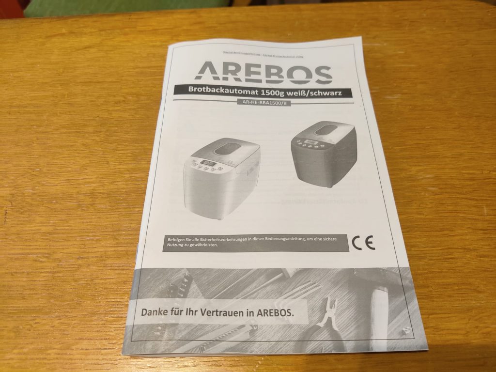 Arebos 4260627427741 Brotbackautomat Anleitung