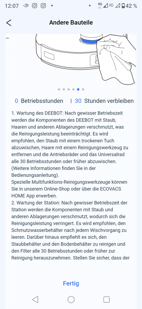 Ecovacs Deebot T30S Combo Complete Saug-Wisch-Roboter Screenshot