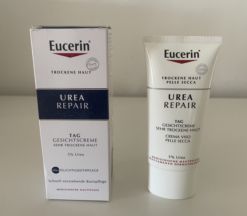 Eucerin Urea Repair Tag Gesichtscreme ausgepackt