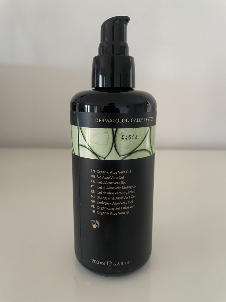 Satin Naturel Aloe Vera Gel Gesichtscreme Pumpspender von hinten