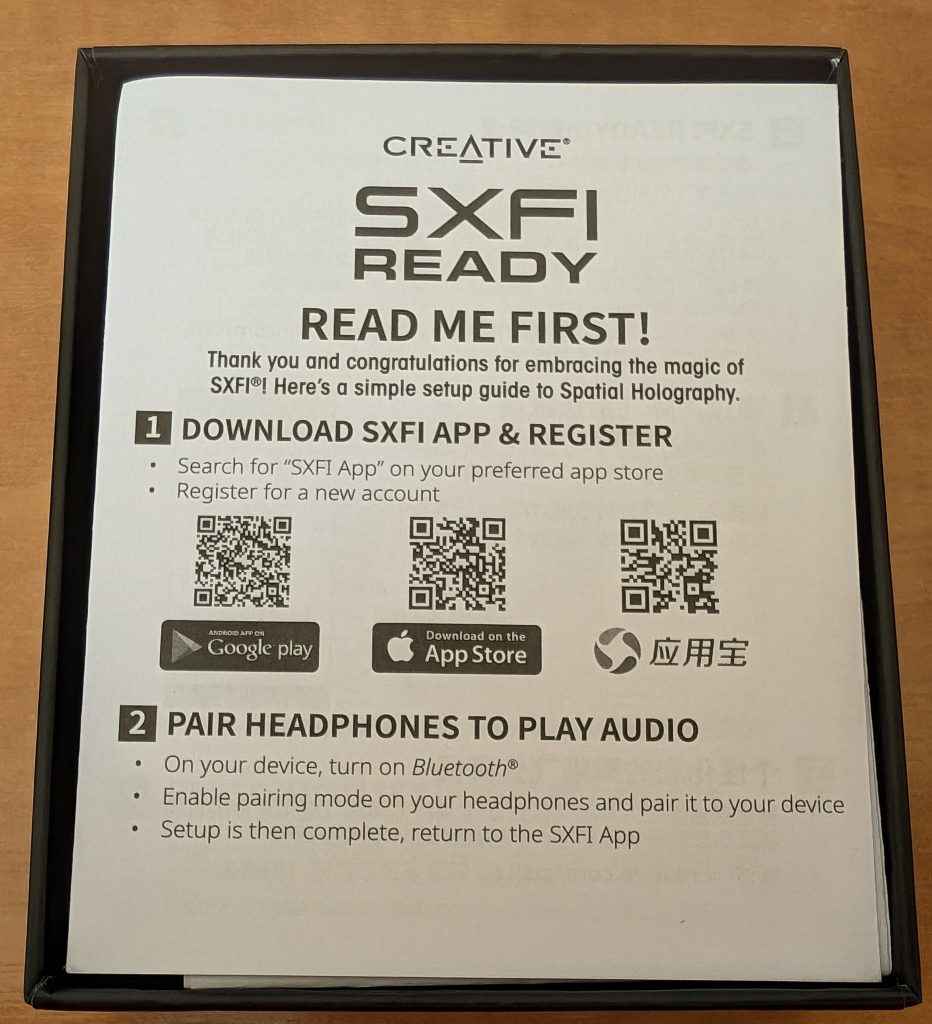 Creative Aurvana Ace 2 In-Ear-Kopfhörer Verpackung geöffnet