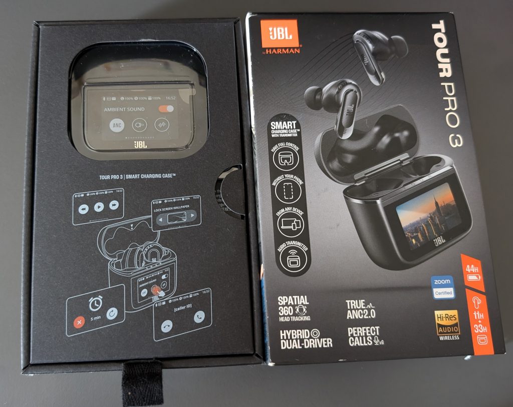 JBL Tour Pro 3 In-Ear-Bluetooth-Kopfhörer Verpackung geöffnet