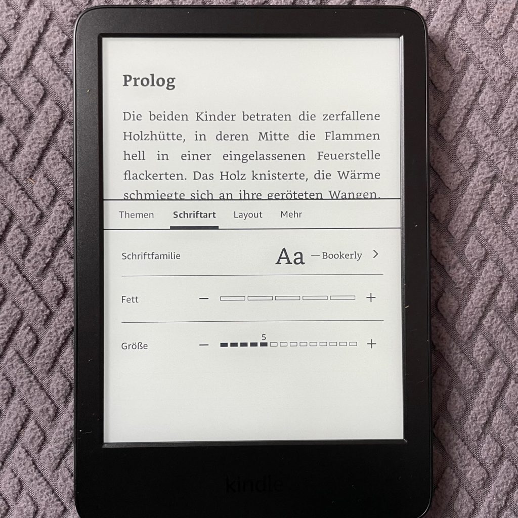 Amazon Kindle eBook-Reader Shrifteinstellung
