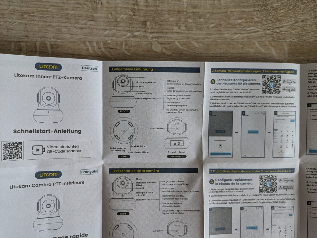 Anleitung der Litokam LF P1t Überwachungskamera (2)