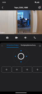 App, Rundgangüberwachung der Tapo C200 Überwachungskamera