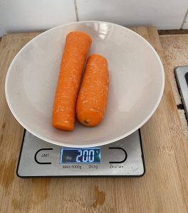 AOBOSI SJ-022 Slow-Juicer Vorbereitung auf den Möhrentest