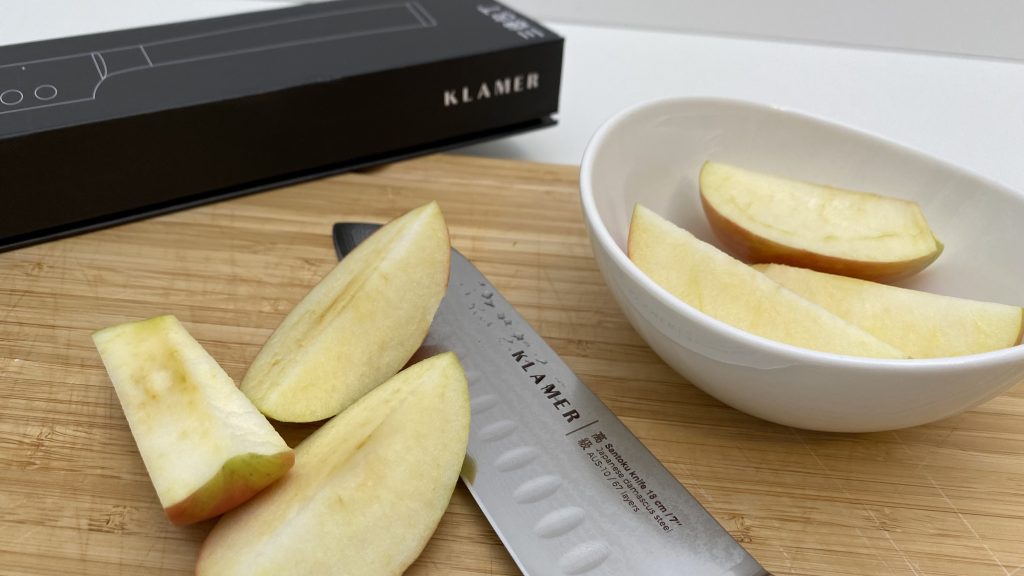 Klamer Premium Küchenmesser Schnittdetails