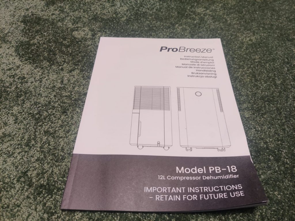 Pro Breeze PB-18 Luftentfeuchter Bedienungsanleitung