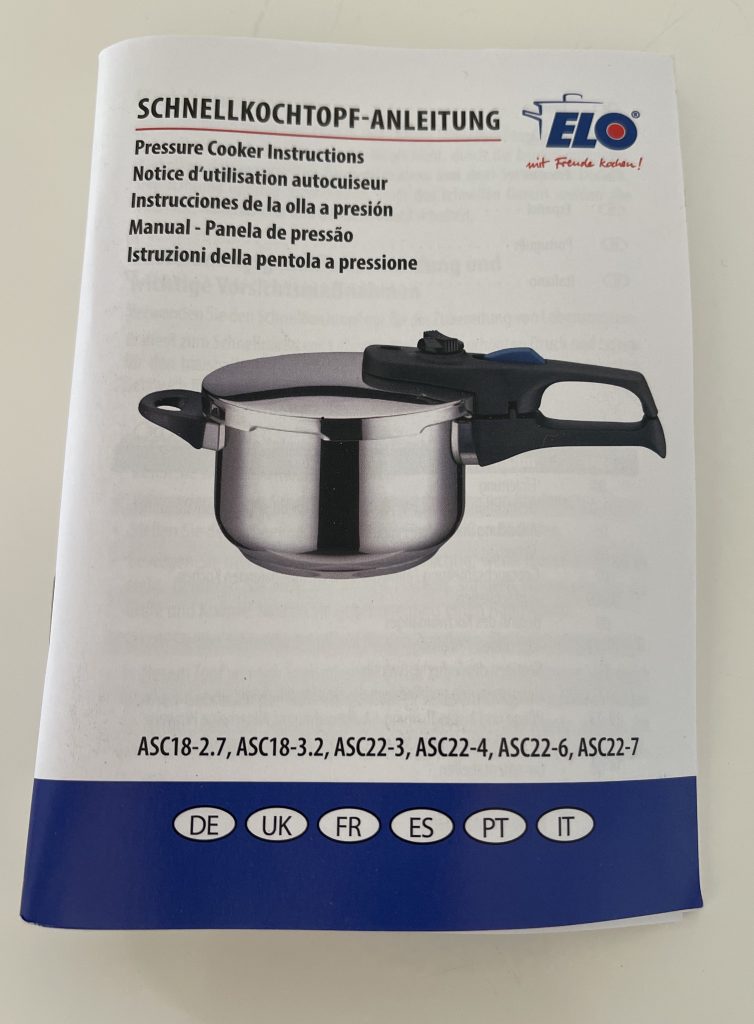 ELO Praktika XS Schnellkochtopf Bedienungsanleitung