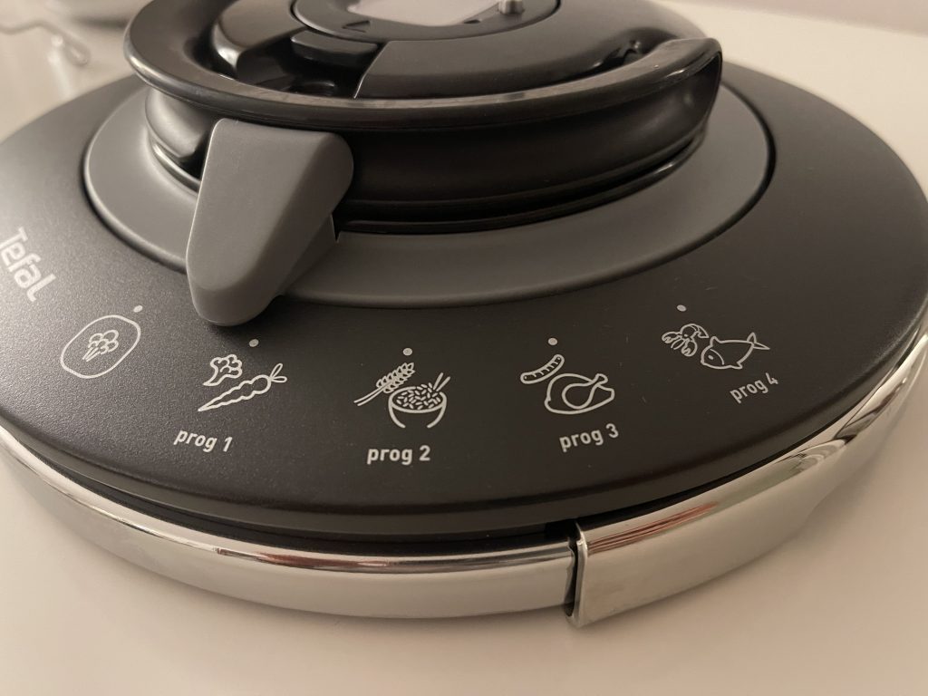 Tefal Clipso+ CHEF P45507 Schnellkochtopf Nahaufnahme Garprogramme am Deckel