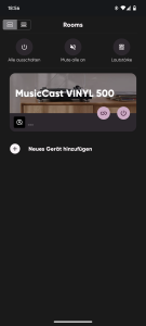 App des Yamaha Musiccast Vinyl 500 Plattenspielers