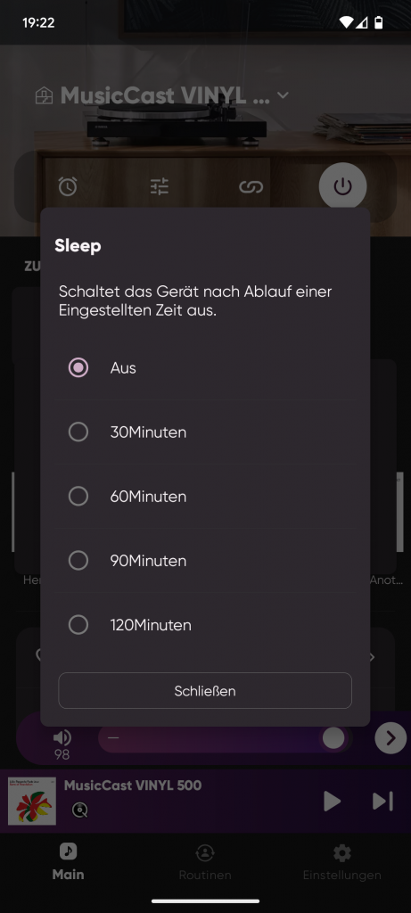App des Yamaha Musiccast Vinyl 500 Plattenspielers (9)