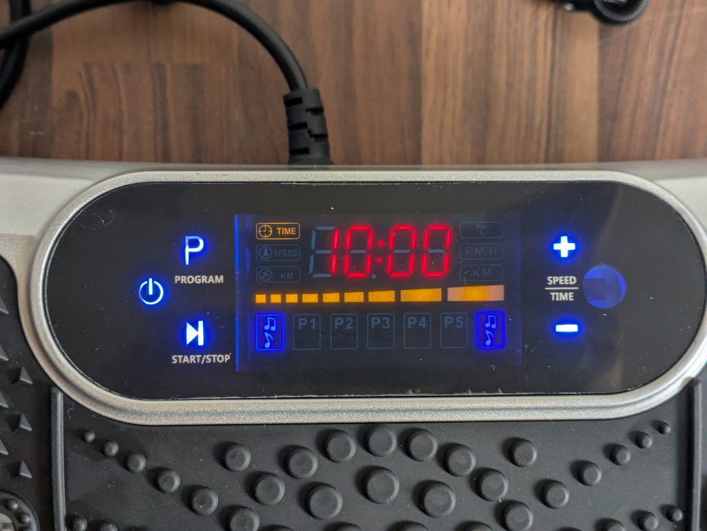 Dislay der WeightWorld Vibrationsplatte