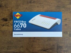 Anleitung des Verpackung des FRITZ!Box 6670 Cable Routers