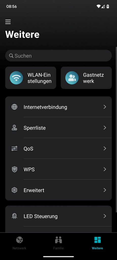 App des TP Link VX800v Routers