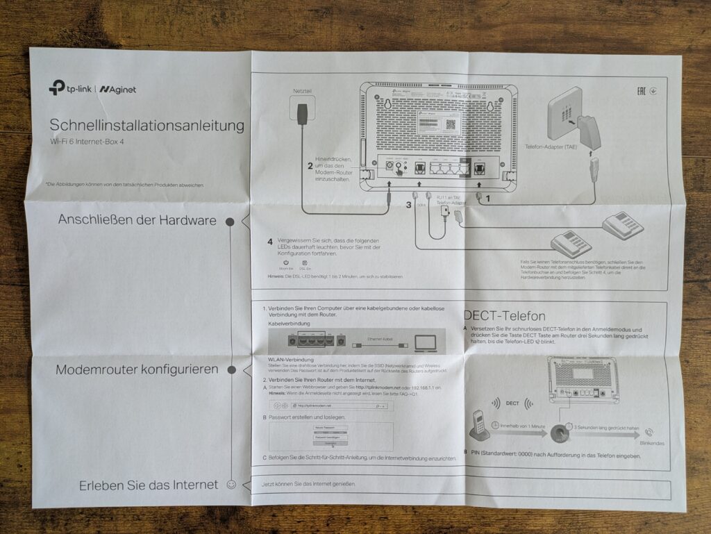 Kurzanleitung des TP Link VX231v Routers (2)