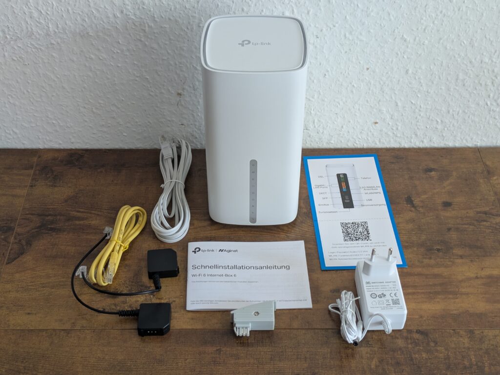 Lieferumfang des TP Link VX800v Routers