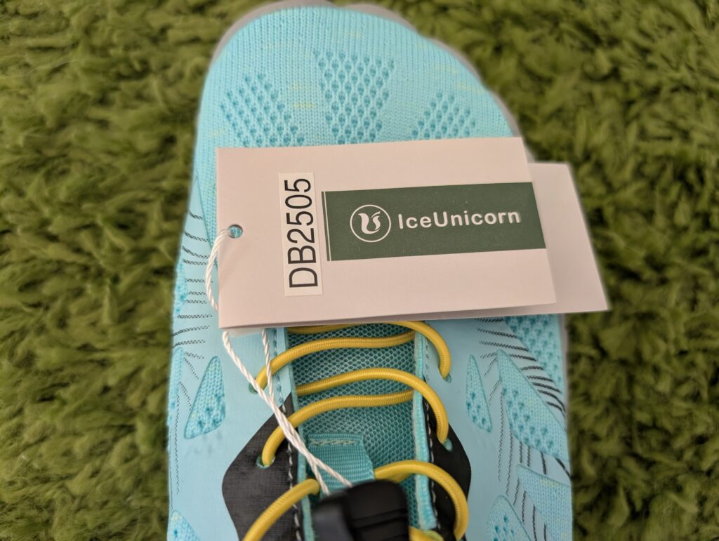 IceUnicorn Barfußschuhe Detail Etikett