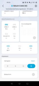 Anker SOLIX C300 DC Powerstation App Anschluss und Helligkeit