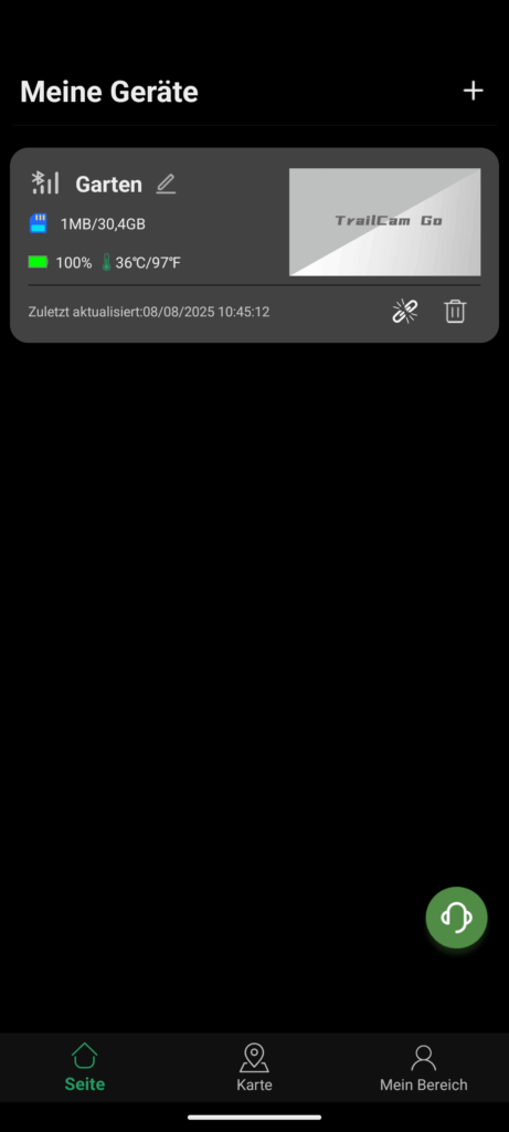 App der DEATTI DET T4 Wildkamera