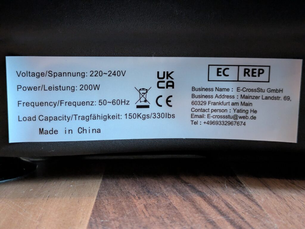 Dripex Vibrationsplatte Produktschild