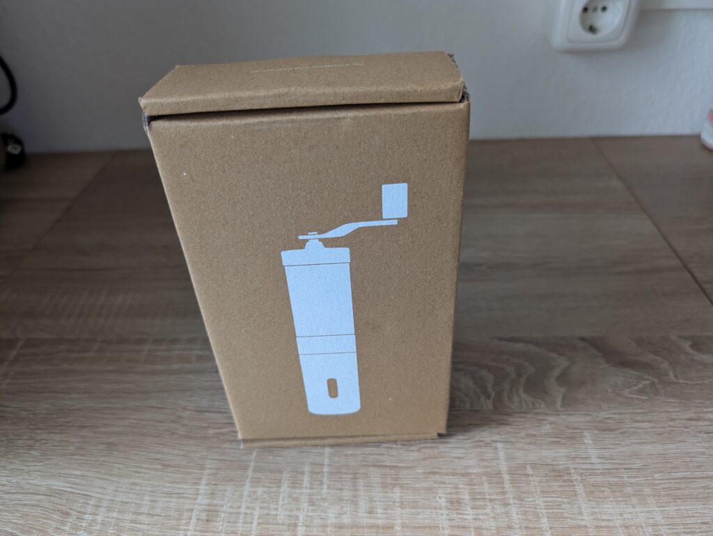 Lambda Coffee Kaffeemühle Verpackung aufrecht