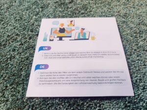 CONOPU DH-JH06 Luftreiniger Hinweiskarte zur Inbetriebnahme