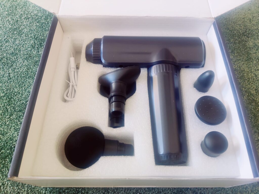Lefity JX-703S Massagepistole Übersicht in Verpackung