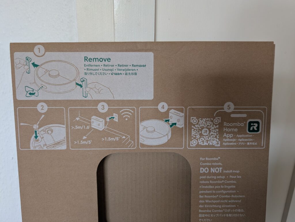 iRobot Roomba 105 Combo Wischroboter Verpackung Detail