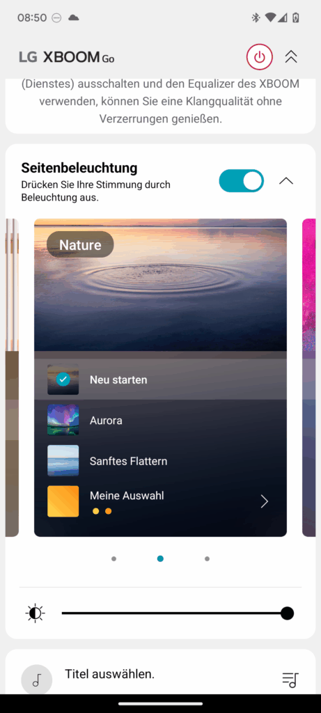 LG XBOOM Go DXG7 Bluetooth-Lautsprecher App Leucht-Modi 2