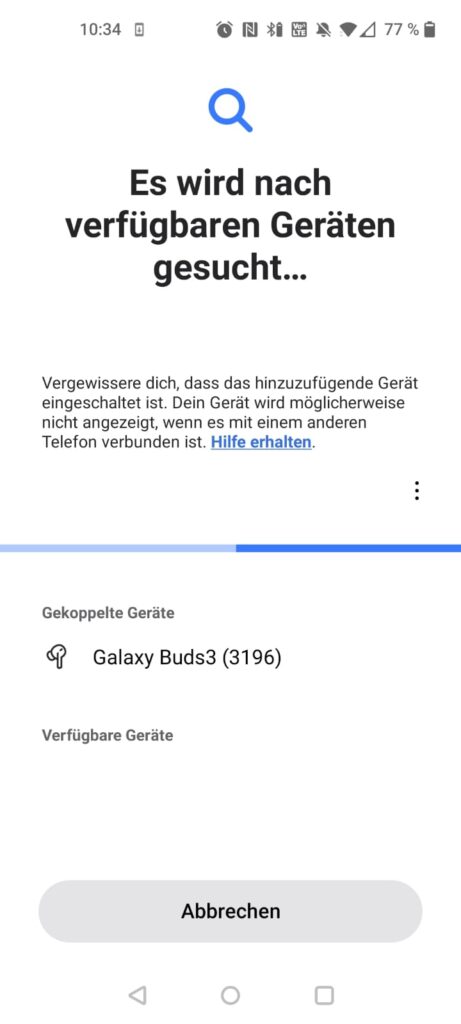 Samsung Galaxy Buds3 Kopfhörer App Kopplung