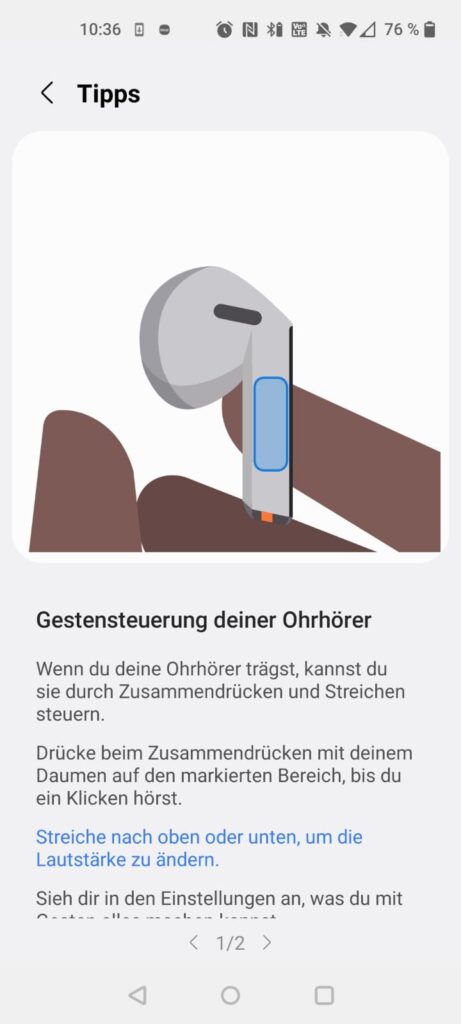 Samsung Galaxy Buds3 In-Ear-Kopfhörer App Tipps
