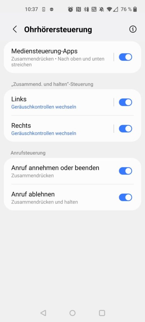 Samsung Galaxy Buds3 In-Ear-Kopfhörer App Ohrhörersteuerung