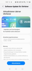 Samsung Galaxy Buds3 In-Ear-Kopfhörer App Software-Update