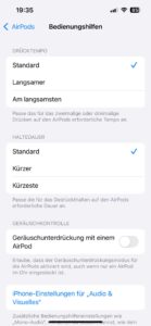Apple AirPods (4. Generation) In-Ear-Kopfhörer Bedienungshilfen