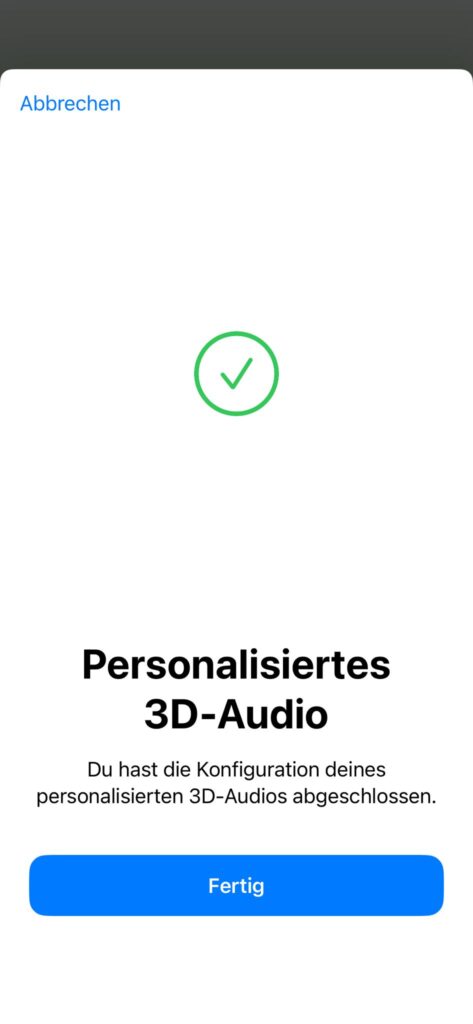 Apple AirPods 4 Kopfhörer 3D-Audio eingerichtet