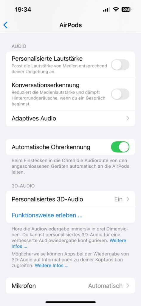 Apple AirPods 4 In-Ear-Bluetooth-Kopfhörer adaptives Audio