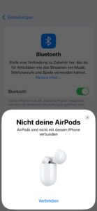 Apple AirPods (4. Generation) In-Ear-Kopfhörer mit iPhone verbinden