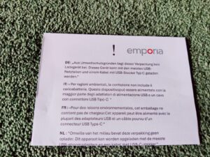 Emporia SIMPLICITY Seniorenhandy Lieferhinweis