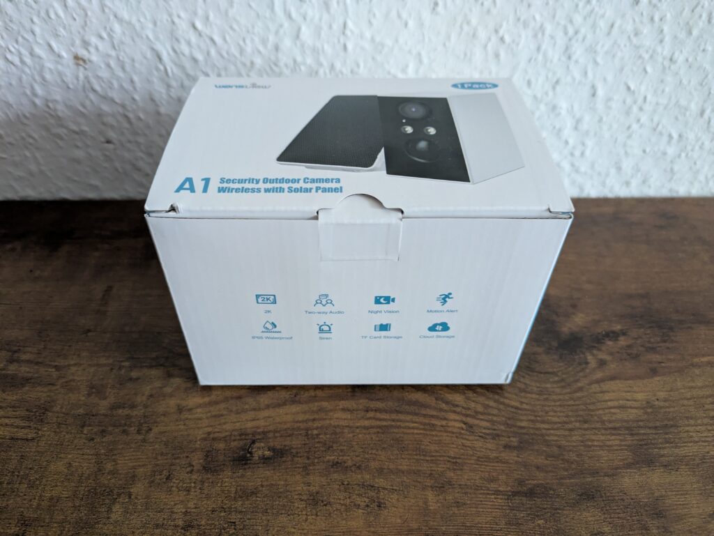 Verpackung der Wansview A1 Überwachungskamera
