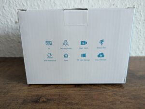 Verpackung der Wansview A1 Überwachungskamera von vorne