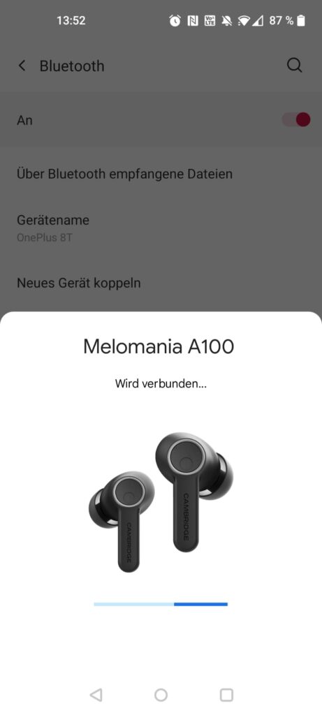 Cambridge Audio Melomania A100 In-Ear-Kopfhörer Verbindung