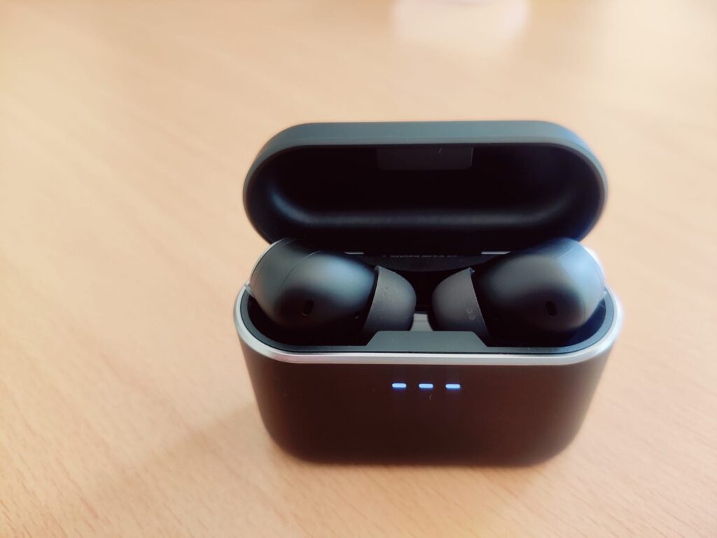 Cambridge Audio Melomania A100 In-Ear-Kopfhörer Ladecase mit Ohrhörern
