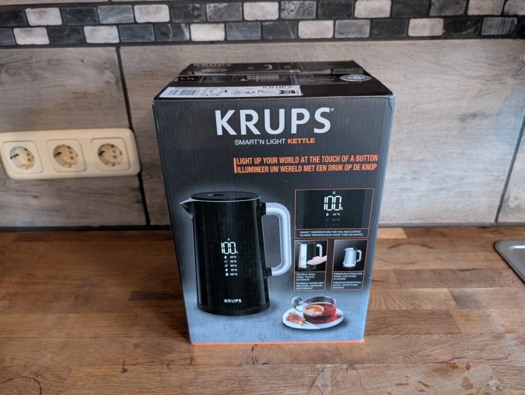 KRUPS BW8018 Smart'n Light Wasserkocher mit Temperatureinstellung Verpackung 1
