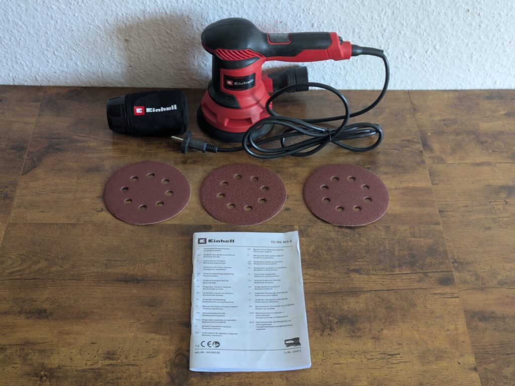 Lieferumfang des Einhell TC-RS 425 E Exzenterschleifers