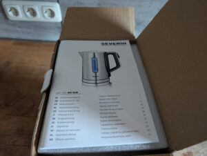 SEVERIN WK3418 Wasserkocher Verpackung geöffnet