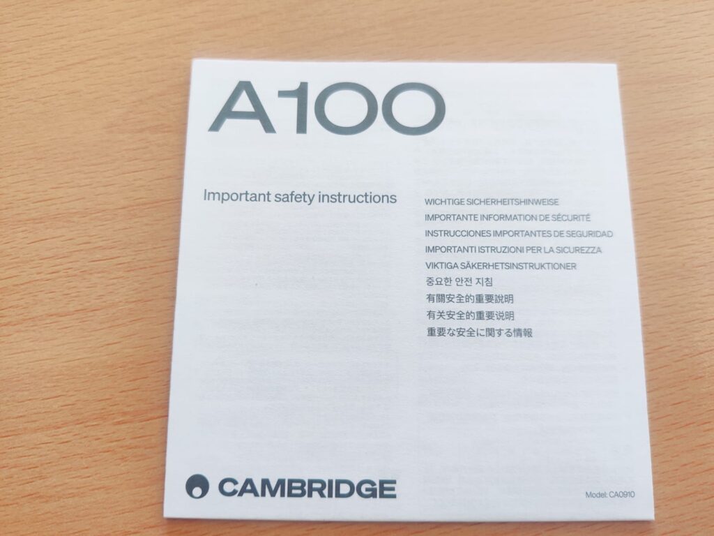 Cambridge Audio Melomania A100 In-Ear-Bluetooth-Kopfhörer Sicherheitshinweise