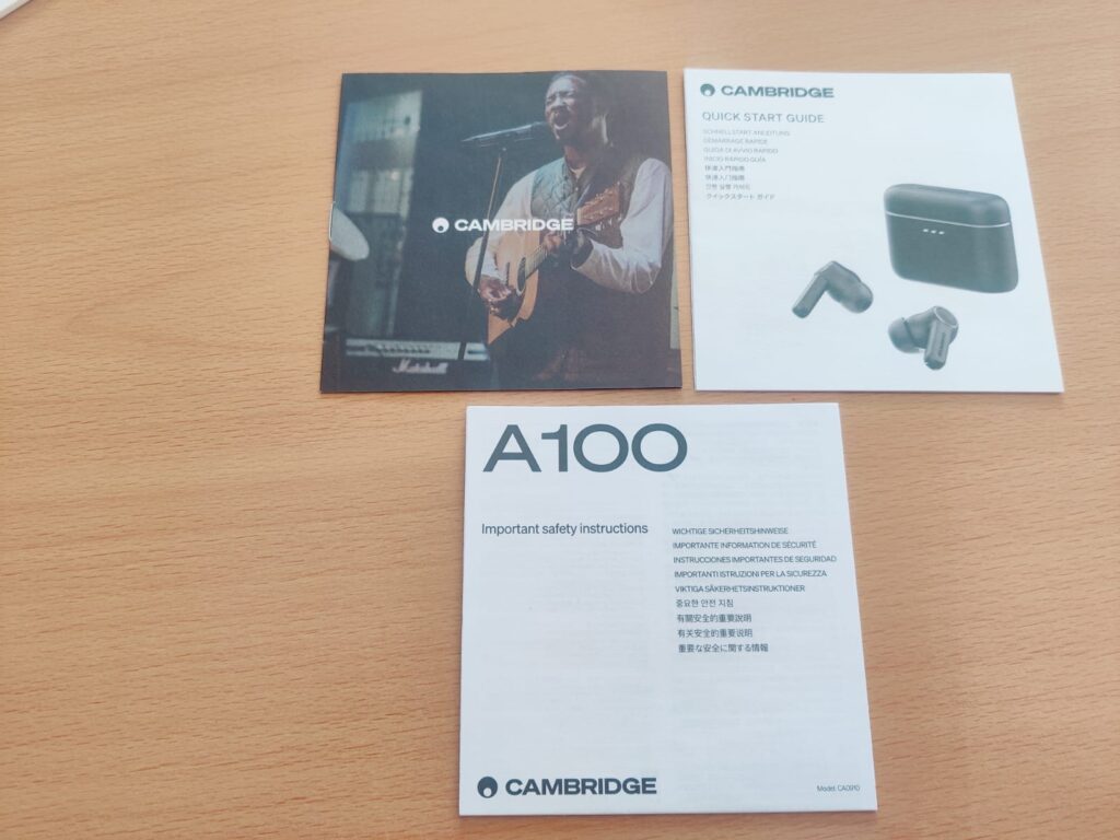 Cambridge Audio Melomania A100 In-Ear-Bluetooth-Kopfhörer Anleitungen